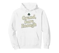 Grand Sure Enough Irish Shamrock Typography Pullover Hoodie