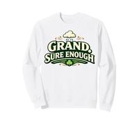 Grand Sure Enough Irish Shamrock Typography Sweatshirt
