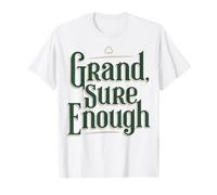 Grand Sure Enough Irish Shamrock Typography T-Shirt