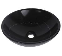 Grand Taps Black Marquina Marble Wash Basin Bowl Bathroom Counter 350mm Diameter (B0046)