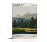 Grand Teton Art Poster Decorative Painting Canvas Wall Art Living Room Poster Bedroom Painting Wall Art Picture Print Modern Family Room Decor 08 x 12 Inches (20 x 30 cm)