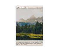 Grand Teton Art Poster Decorative Painting Canvas Wall Art Living Room Poster Bedroom Painting Wall Art Picture Print Modern Family Room Decor 12 x 18 Inches (30 x 45 cm)