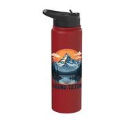 Grand Teton Mountain Wilderness Sunset View Stainless Steel Insulated Water Bottle