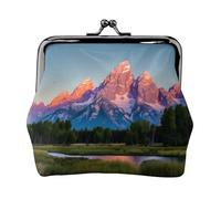Grand Teton National Park Coin Purse, Small Travel Kit Storage Pouch for Weekend Getaways and Business Trips