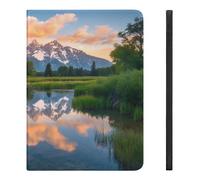 Grand Teton National Park Compatible with iPad Protective Case with Pen Holder Book Style