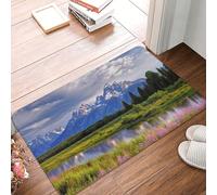 Grand Teton National Park Door Mat Washable Floor Mats Shoes Scraper Bath Mats For Laundry Room Patio Outdoor 40 X 60Cm