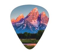 Grand Teton National Park Exceptional Guitar Pick â€“ Single-Side Full-Print, Abs Material Plectrum â€“ Diverse Thickness For Varied Music Experience â€“ Ideal For Guitars And Ukuleles,Guitar Pick,