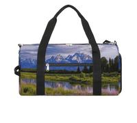 Grand Teton National Park Gym Bag for Men Women Water Resistant Duffle Bag Travel Lightweight Bag for Travel Sports, white, One Size