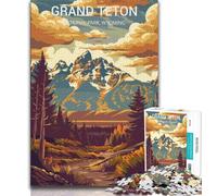 Grand Teton National Park JigsawPuzzle 1000 Pieces for Teenagers,Educational Games Home Decoration Deal As Gifts for The Whole Family 38x26cm