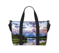 Grand Teton National Park Patterned Duffel Bag, Portable Shoulder Bag, Suitable for Fitness, Commuting, Travel.