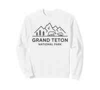 Grand Teton National Park Peak Retro Camping Tee Hiking Sweatshirt