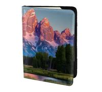 Grand Teton National Park Print 5.5in Passport Travel Document Wallet Case Stylish Secure Men Women For Travelers, Black, One Size