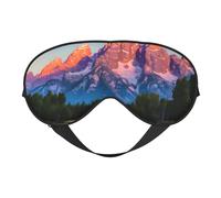 Grand Teton National Park Print Breathable Full-Cover Eye Mask Stylish Adjustable Nap Night Restful Environment