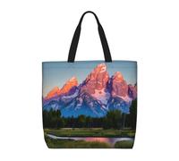 Grand Teton National Park Print Eco-Friendly Lightweight Tote Crossbody Fashionable Handbag Reusable Travel Work
