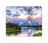 grand teton national park Print Mouse Pad Square Mouse Mat Non-Slip Mousepad Large Gaming Mouse Mat For Office Laptop 7 x 8.6 in