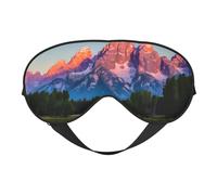 Grand Teton National Park Print Silk Like Sleep Eye Mask Comfortable Blindfold Adjustable Soft Eye mask for Sleep