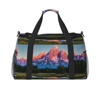 grand teton national park print Weekender Overnight Carry On Bag Gym Luggage Bag Duffel Bag for Travel Women, Black, One Size