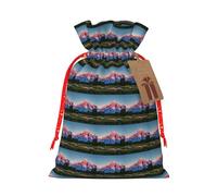 Grand Teton National Park Printing 1 Pc Christmas Bag With Drawstring For All Adults To Give Presents Halloween