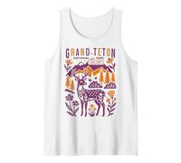Grand Teton National Park Rustic Folk Art Women Men Kids Tank Top