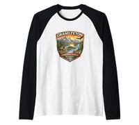 Grand Teton National Park Scenic Wildlife Mountain Souvenir Raglan Baseball Tee