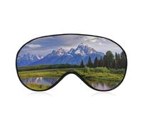 Grand Teton National Park Sleep Mask Eye Mask Eye Masks for Sleep Sleep Masks for Women Men Travel Eye Mask Adjustable Sleeping Mask Sleep Mask Blackout Cute Sleep Mask