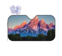 Grand Teton National Park Sun Shade - Folding Car Front Window Sunshade for Cars SUV Trucks,Max UV Blocking and Keep The Vehicle Cool