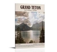 Grand Teton National Park Vintage Poster Decorative Painting Canvas Wall Art Living Room Poster Bedroom Painting Wall Art Picture Print Modern Family Room Decor 08 x 12 inches (20 x 30 cm)