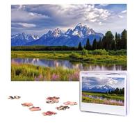 Grand Teton National Park Wooden Puzzles 1000 Pieces Personalized Jigsaw Puzzle For Adults Interesting Custom Photo Puzzles Gift For Holiday Birthday Wedding Anniversay