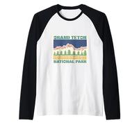 Grand Teton National Park Wyoming Hiking Vintage Retro Raglan Baseball Tee