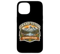 Grand Teton Summit Club Mountain Peak Climber Climbing Climb Case for iPhone 15