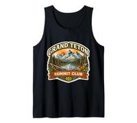 Grand Teton Summit Club Mountain Peak Climber Climbing Climb Tank Top