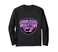 Grand Teton Wyoming National Park Elk Mountain Sunset Long Sleeve T-Shirt