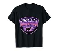 Grand Teton Wyoming National Park Elk Mountain Sunset T-Shirt
