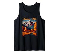 Grand Tetons Mountains Landscape Jackson Hole Wyoming Travel Tank Top