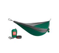 Grand Trunk Double Deluxe Parachute Nylon Hammock - 500lb Capacity Camping Hammock, 10.5x6.5ft, Lightweight & Durable (Green/Charcoal)