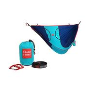 Grand Trunk ROVR Hanging Hammock Chair - Superlight & Packable with 10’ Suspension Straps, Durable Parachute Nylon for Camping, Backyard, & Travel - Navy/Ocean Blue