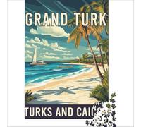 Grand Turk in Turks And Caicos 1000-piece puzzle for adults | fun activity to enjoy with the family during the spring break at home without needing to go out to enjoy at home38x26cm