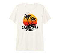 Grand Turk Vibes Turks & Caicos Sunset Palm Trees Premium T-Shirt