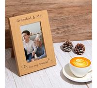 Grandad and Me Picture Photo Frame 4 x 6 Inch Wooden Photo Frame Grandad Gifts from Grandson Granddaughter for Christmas Birthday Present Idea