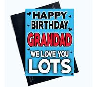 Grandad Birthday Cards Greeting Cards for Grandad from Grandchildren Birthday Cards for Grandparents Grandpa We Love You Lots PC755