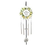 Grandad Cream Rose Memorial Wind Chime Hanging Crook Tribute Plaque Graveside Ornament