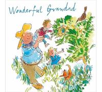Grandad Fathers Day Card Quentin Blake Garden Play - Illustrated Greeting Card