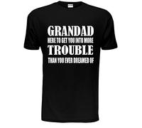 Grandad Get You in More Trouble Funny Gift Mens T-Shirt Size S-XXL