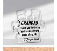 Grandad Gifts from Grandchildren, Acrylic Plaque Grandad Presents, Grandad Birthday Gifts - Thank You for Being Such An Important Piece of My Life