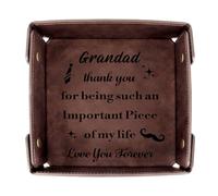 Grandad Gifts,Grandpa Gift,Grandad Birthday Gifts,Mens Bedside Organiser,Best Grandad Gifts,Fathers Day Present,Leather Tray,Grandad Gifts from Grandchildren