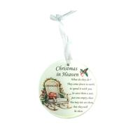 GRANDAD Glass Memorial Christmas In Heaven Hanging Ornament Plaque