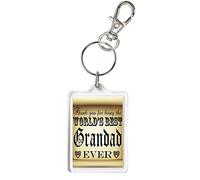 Grandad Keyring, Keychain, Thank You for Being The World's Best Grandad Ever. Excellent Birthday, Christmas, Anniversary, Father's Day, Congratulations Gift for Grandpa