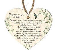 Grandad Memorial Plaque - "There is Not a Day" Sentiment - Beautiful Tribute - Loving Remembrance Keepsake for Grandad - Thoughtful Hanging Decoration (Small: 10 cm (H) × 9 cm (W))