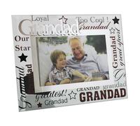 Grandad Mirrored Words Photo Frame Lovely Gift For Special Grandad,White