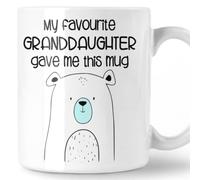 Grandad Mug, My Favourite Granddaughter Gave Me This Mug Quote, Papa Bear Design Grandfather Gift